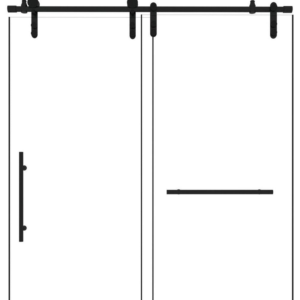 76" X 54" Tempered Glass Shower Door HomeRoots
