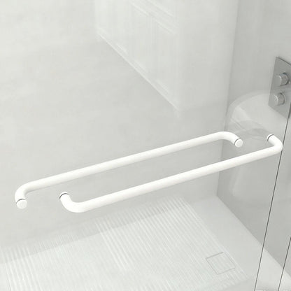 72" X 60" Aluminum And Tempered Glass Shower Door HomeRoots