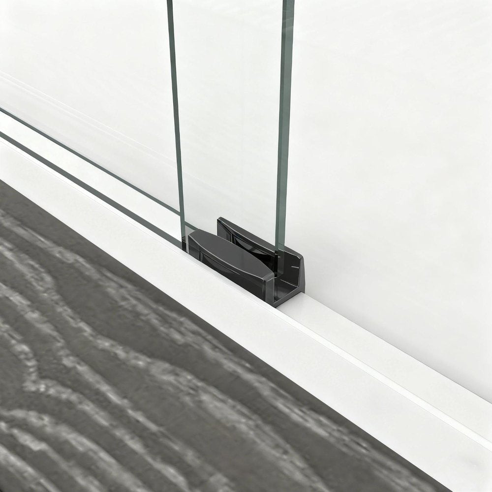 72" X 60" Aluminum And Tempered Glass Shower Door — view 1