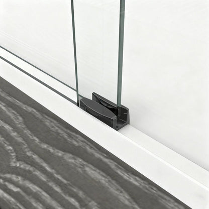 72" X 60" Aluminum And Tempered Glass Shower Door HomeRoots