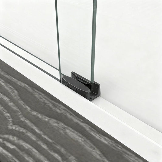 72" X 60" Aluminum And Tempered Glass Shower Door HomeRoots