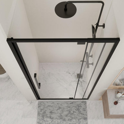 72" X 60" Aluminum and Tempered Glass Shower Door HomeRoots
