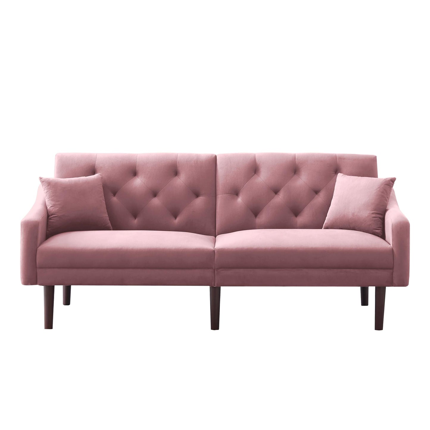 FUTON SOFA SLEEPER VELVET WITH 2 PILLOWS