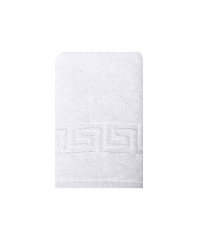White Greek Key Turkish Cotton 30" X 16" Hand Towel HomeRoots