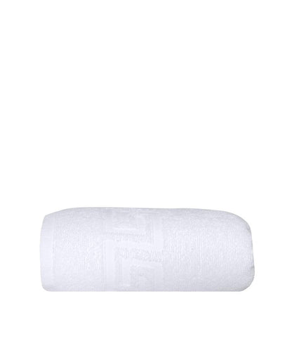 White Greek Key Turkish Cotton 30" X 16" Hand Towel
