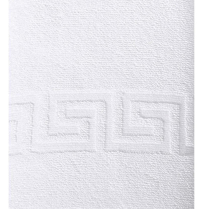 White Greek Key Turkish Cotton 30" X 16" Hand Towel