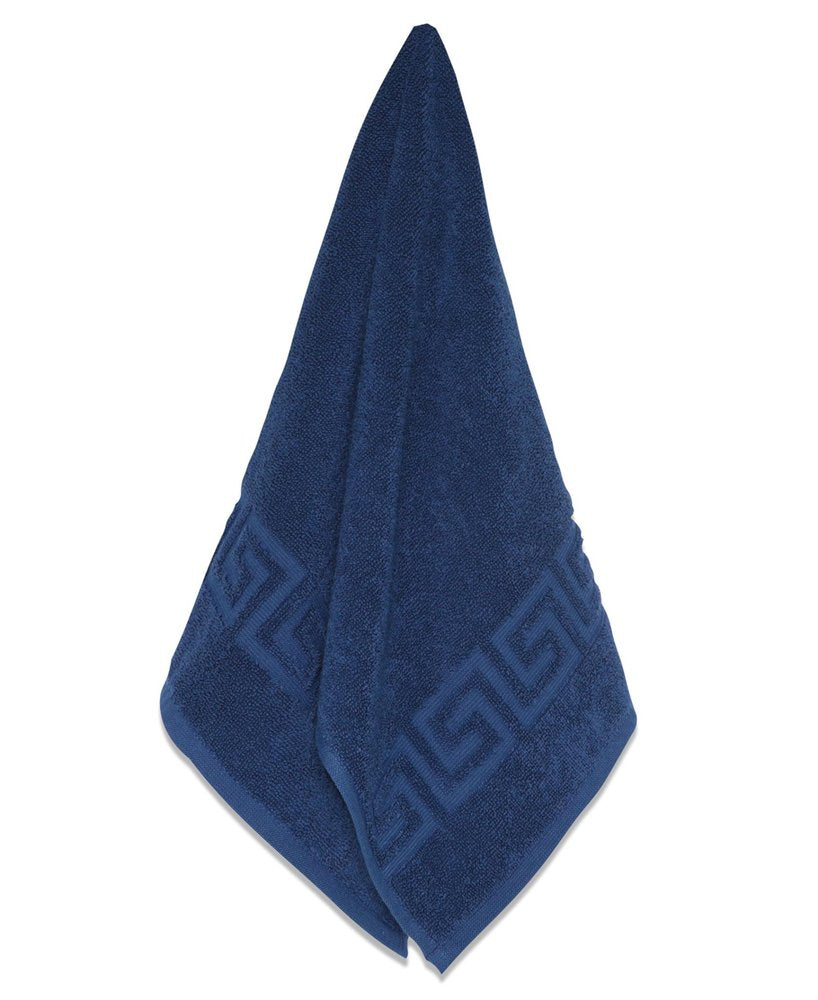 White Greek Key Turkish Cotton 30" X 16" Hand Towel — view 6
