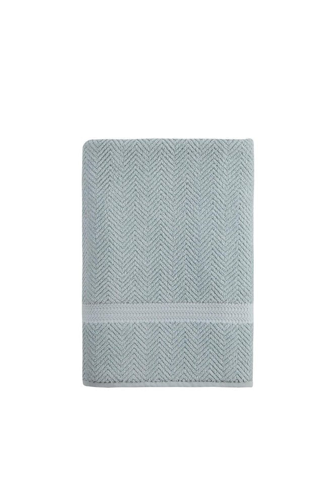 Light Blue Turkish Cotton 35" X 70" Chevron Bath Sheet — view 1