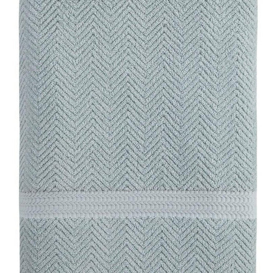 Light Blue Turkish Cotton 35" X 70" Chevron Bath Sheet