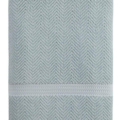 Light Blue Turkish Cotton 35" X 70" Chevron Bath Sheet