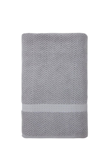 Light Blue Turkish Cotton 35" X 70" Chevron Bath Sheet