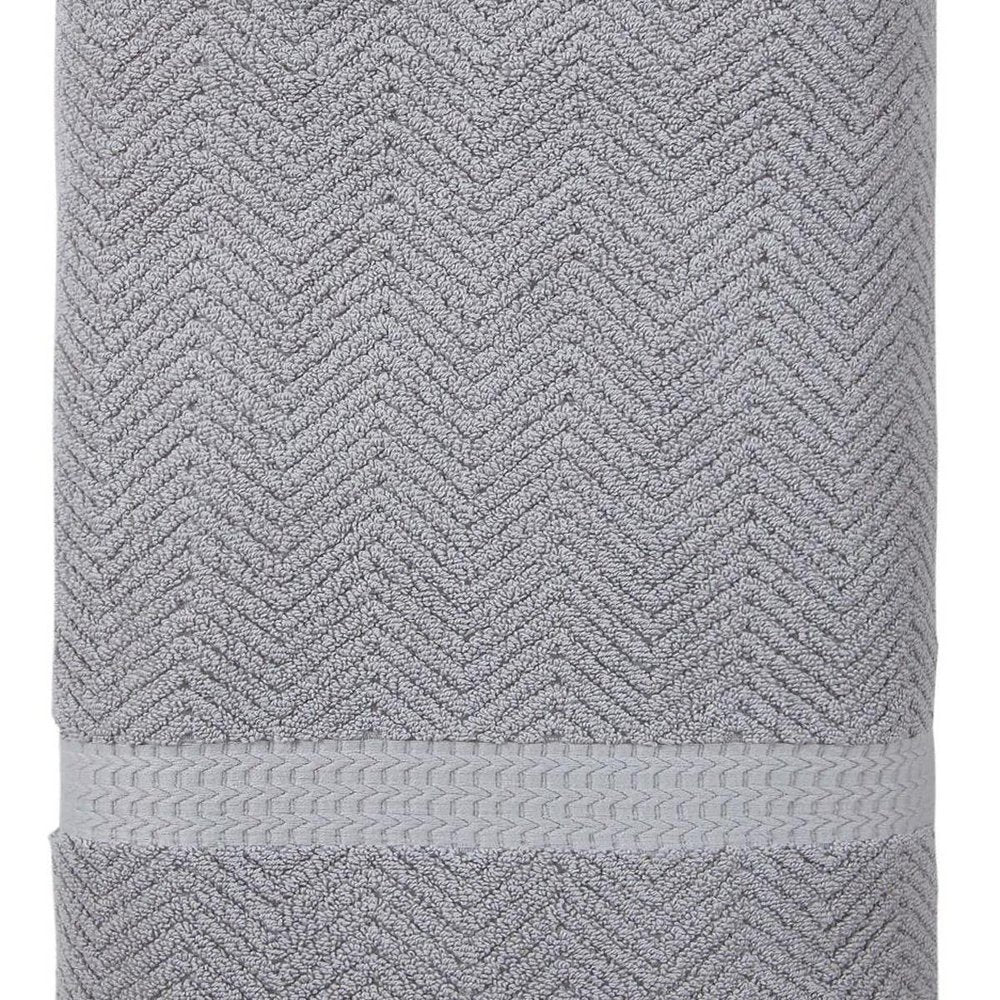 Light Blue Turkish Cotton 35" X 70" Chevron Bath Sheet — view 6