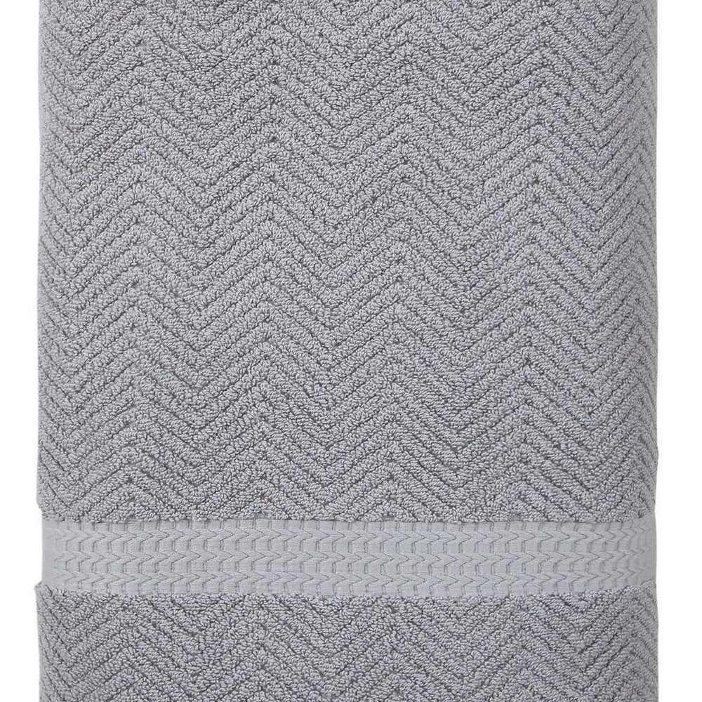 Light Blue Turkish Cotton 35" X 70" Chevron Bath Sheet — view 7