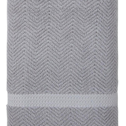 Light Blue Turkish Cotton 35" X 70" Chevron Bath Sheet