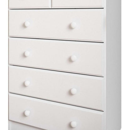 32" White Solid Wood Six Drawer Dresser HomeRoots