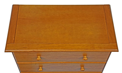 32" Golden Brown Solid Wood Five Drawer Dresser HomeRoots
