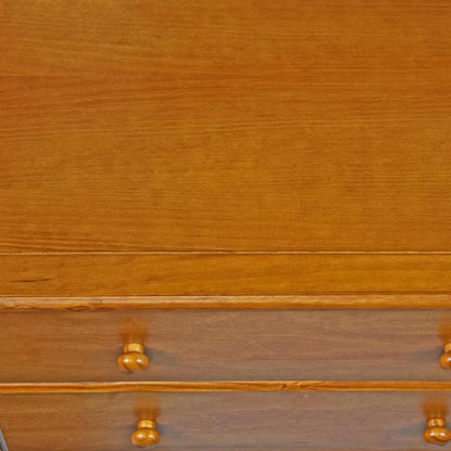 32" Golden Brown Solid Wood Five Drawer Dresser HomeRoots