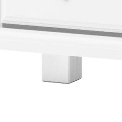 61" White Solid Wood Six Drawer Dresser HomeRoots