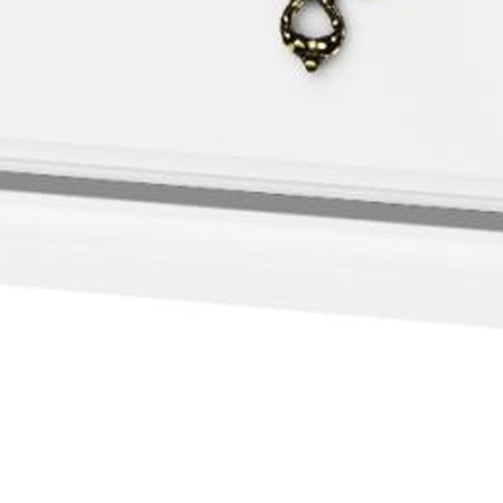 61" White Solid Wood Six Drawer Dresser HomeRoots