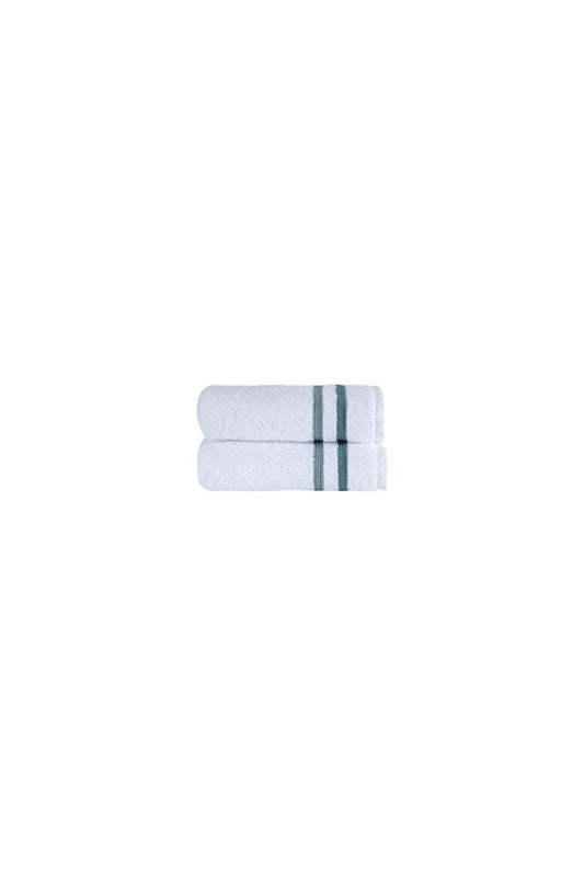 Set of Two White Turkish Cotton 16" X 30" Hand Towels