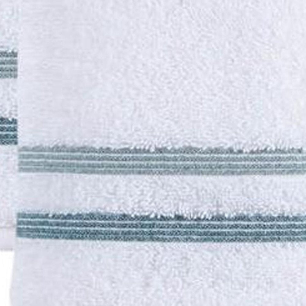 Set of Two White Turkish Cotton 16" X 30" Hand Towels — view 5