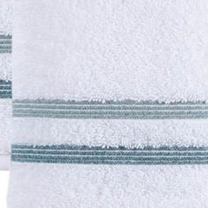 Set of Two White Turkish Cotton 16" X 30" Hand Towels HomeRoots
