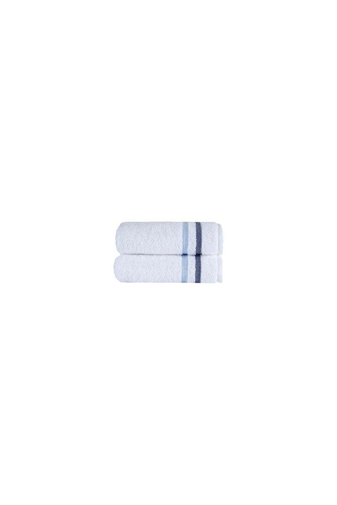 Set of Two White Turkish Cotton 16" X 30" Hand Towels — view 8