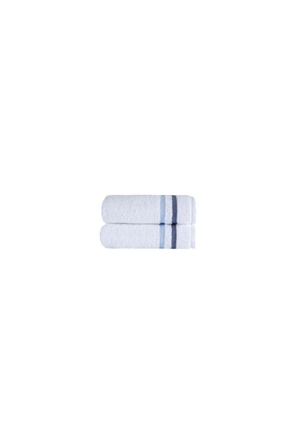Set of Two White Turkish Cotton 16" X 30" Hand Towels