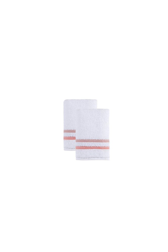Set of Two White Turkish Cotton 16" X 30" Hand Towels — view 14