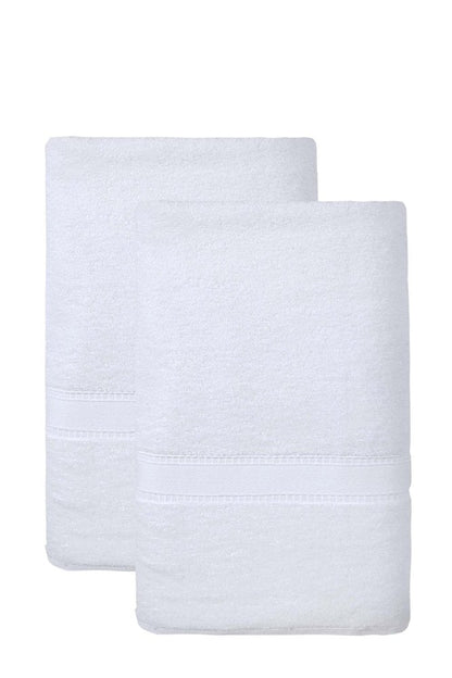 Set of Two White Turkish Cotton 40" X 60" Bath Sheets HomeRoots
