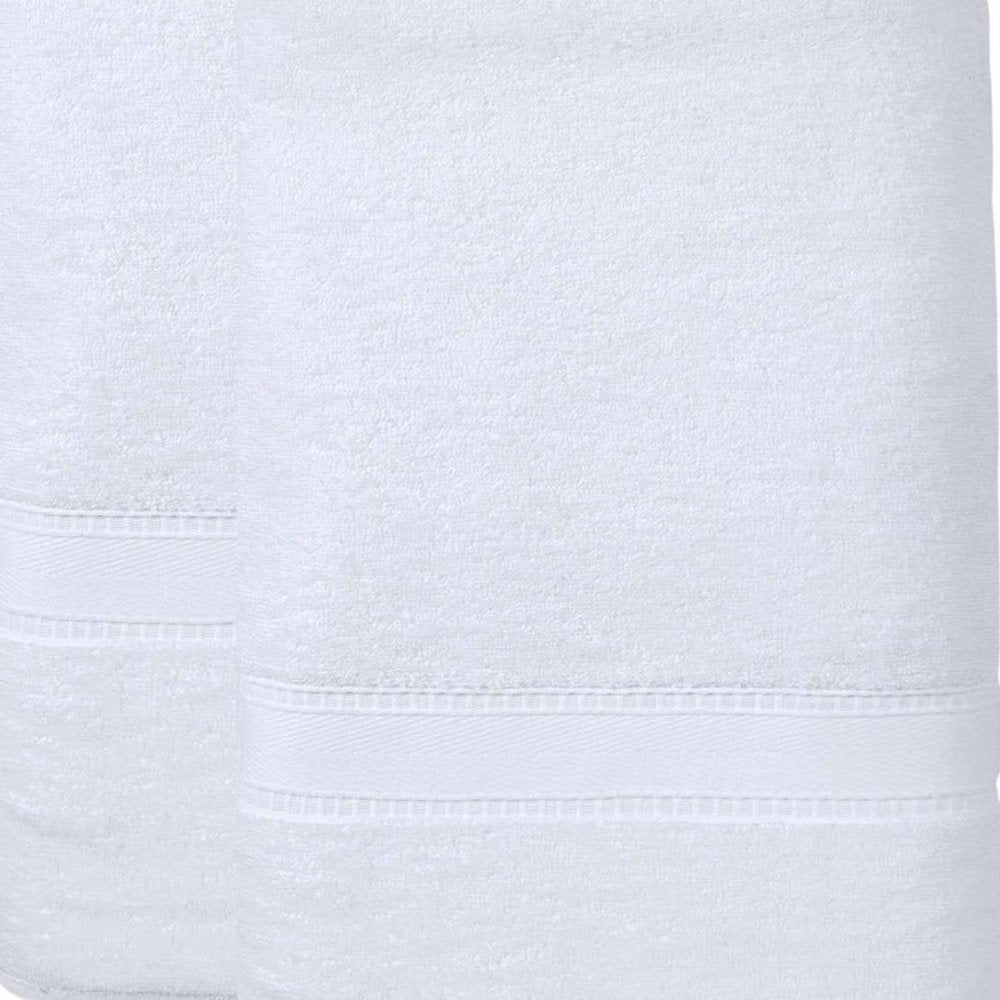 Set of Two White Turkish Cotton 40" X 60" Bath Sheets HomeRoots