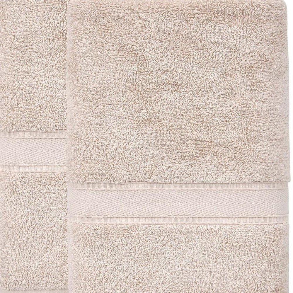 Set of Two White Turkish Cotton 40" X 60" Bath Sheets HomeRoots