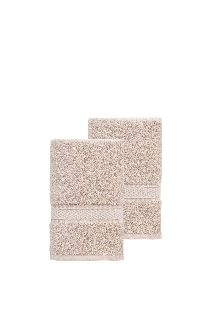 Set of Two White Turkish Cotton 16" X 30" Hand Towels HomeRoots