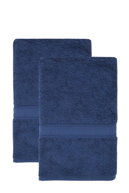 Set of Two White Turkish Cotton 40" X 60" Bath Sheets HomeRoots