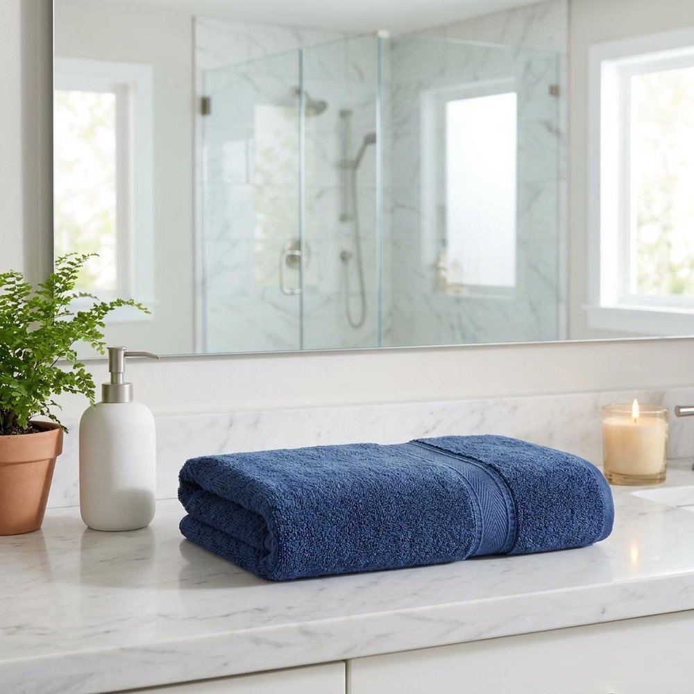 Set of Two White Turkish Cotton 40" X 60" Bath Sheets HomeRoots