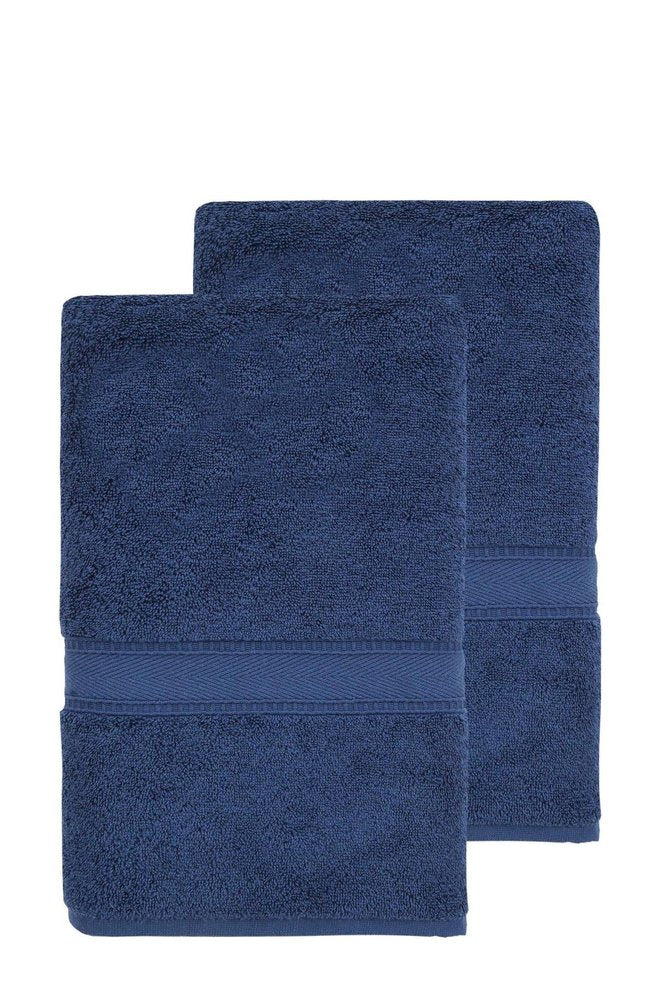 Set of Two White Turkish Cotton 40" X 60" Bath Sheets HomeRoots