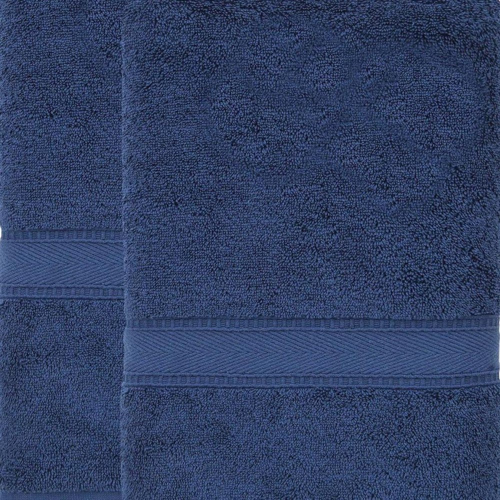 Set of Two White Turkish Cotton 40" X 60" Bath Sheets HomeRoots
