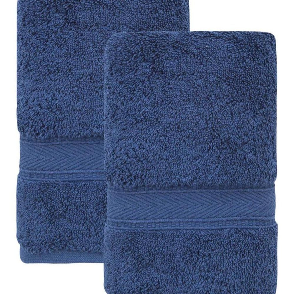 Set of Two White Turkish Cotton 16" X 30" Hand Towels — view 12