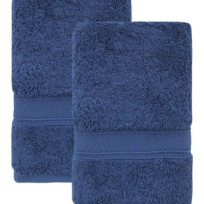 Set of Two White Turkish Cotton 16" X 30" Hand Towels HomeRoots