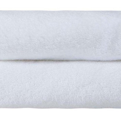 Set of Two White Turkish Cotton 16" X 30" Hand Towels HomeRoots