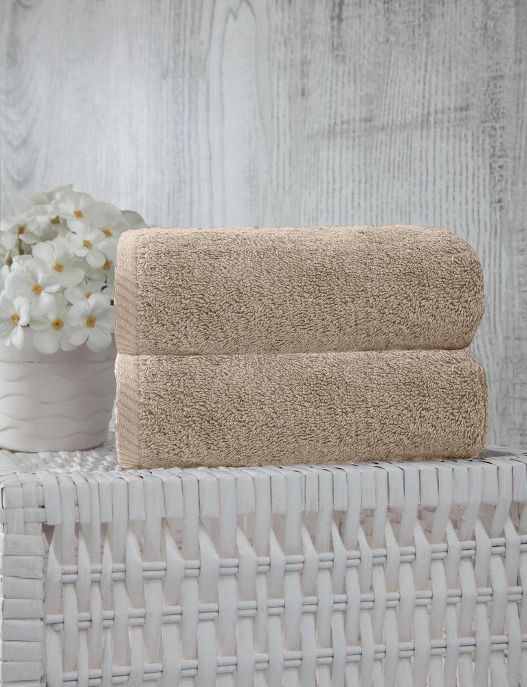 Set of Two White Turkish Cotton 16" X 30" Hand Towels HomeRoots