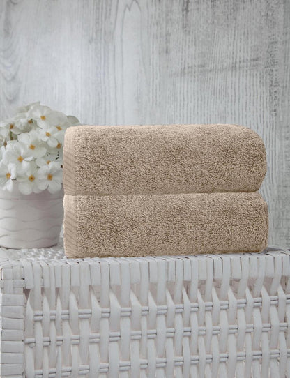 Set of Two White Turkish Cotton 16" X 30" Hand Towels HomeRoots