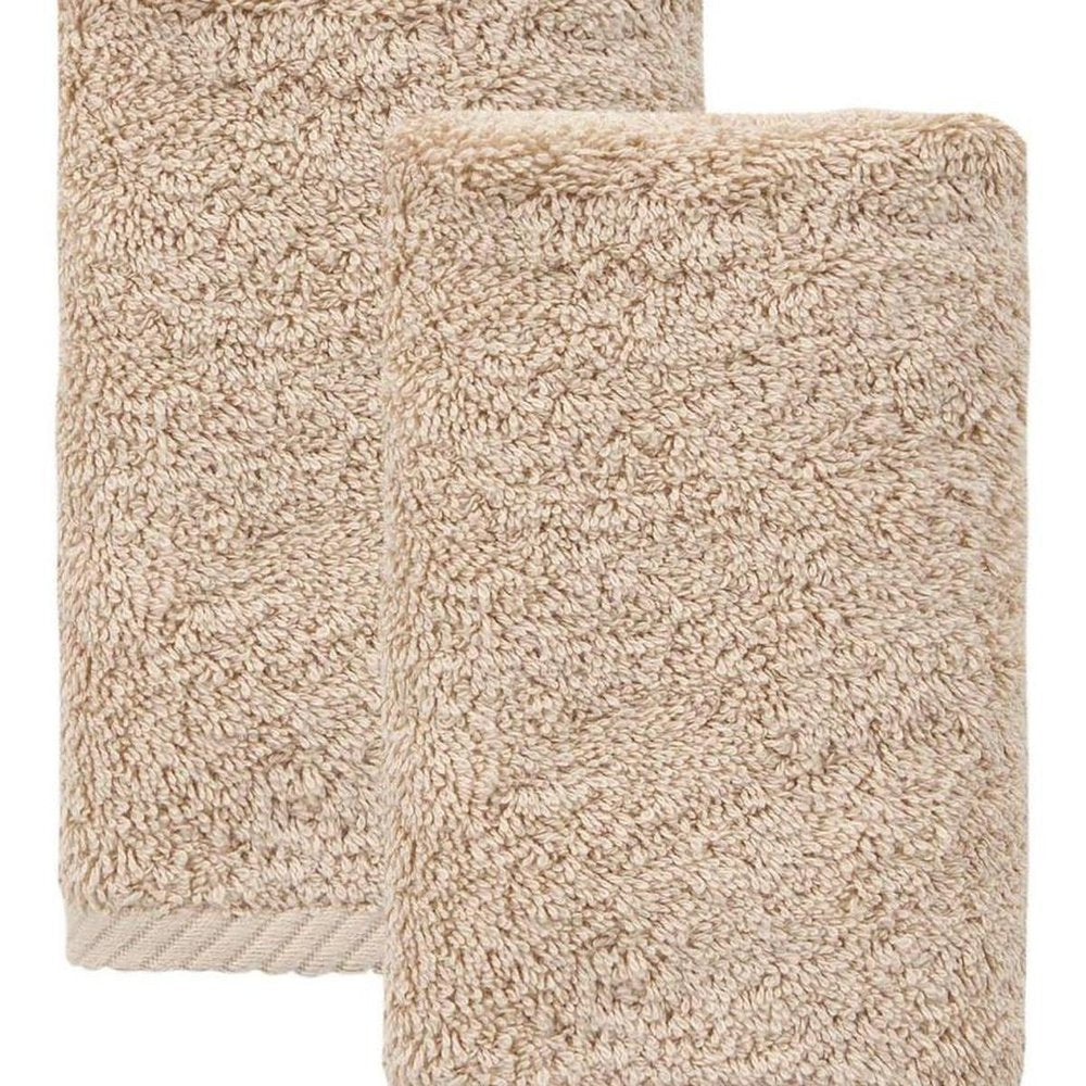 Set of Two White Turkish Cotton 16" X 30" Hand Towels — view 10