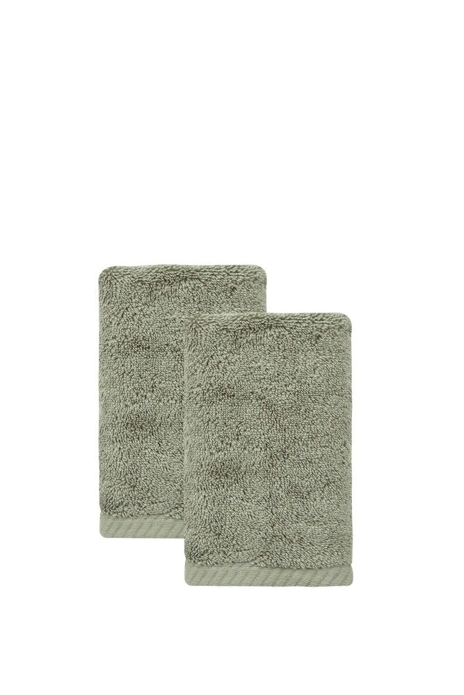 Set of Two White Turkish Cotton 16" X 30" Hand Towels — view 13