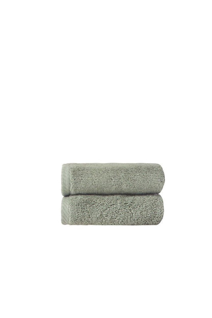 Set of Two White Turkish Cotton 16" X 30" Hand Towels HomeRoots