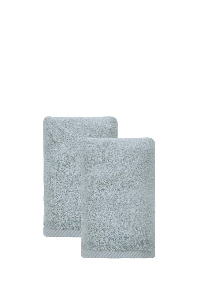 Set of Two White Turkish Cotton 16" X 30" Hand Towels — view 19