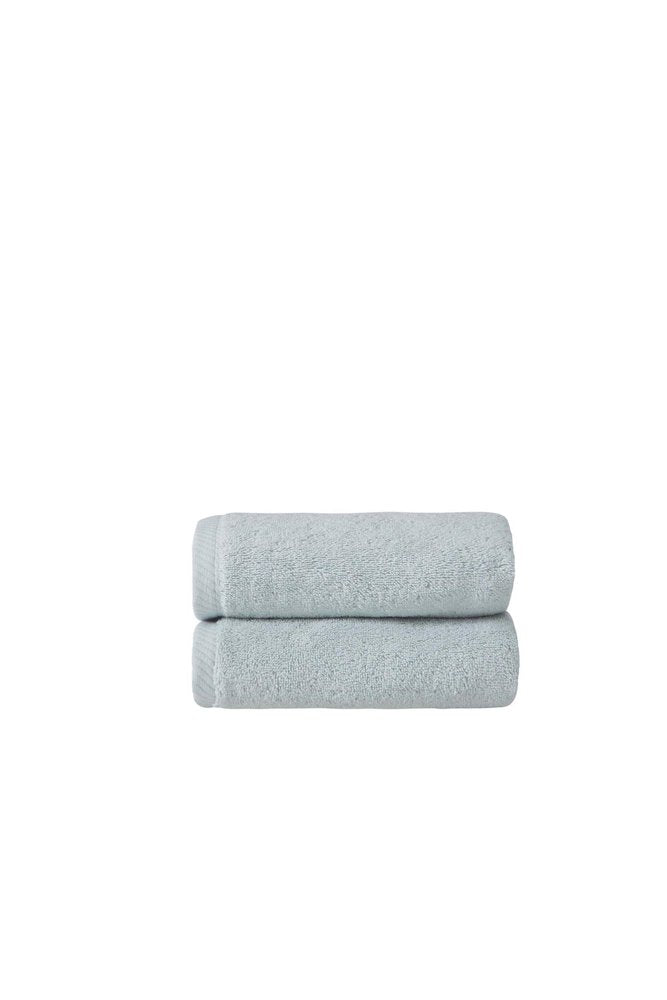 Set of Two White Turkish Cotton 16" X 30" Hand Towels — view 18