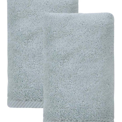 Set of Two White Turkish Cotton 16" X 30" Hand Towels HomeRoots