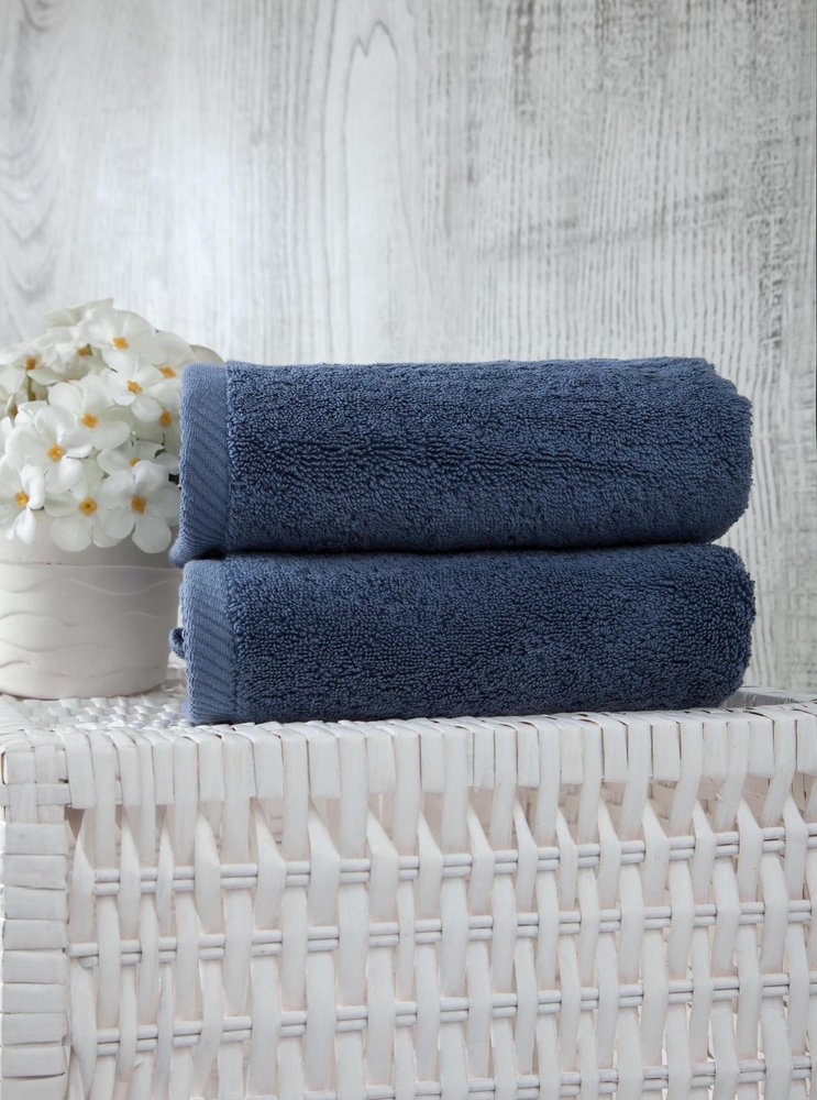 Set of Two White Turkish Cotton 16" X 30" Hand Towels — view 25