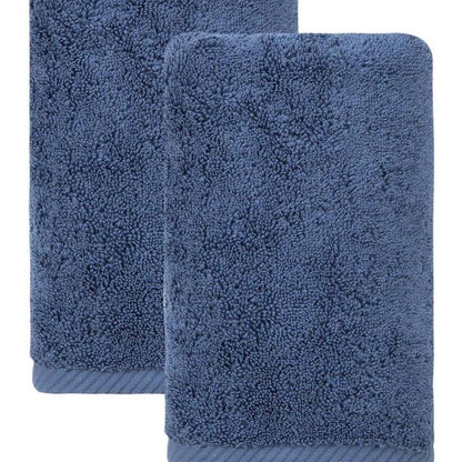 Set of Two White Turkish Cotton 16" X 30" Hand Towels HomeRoots